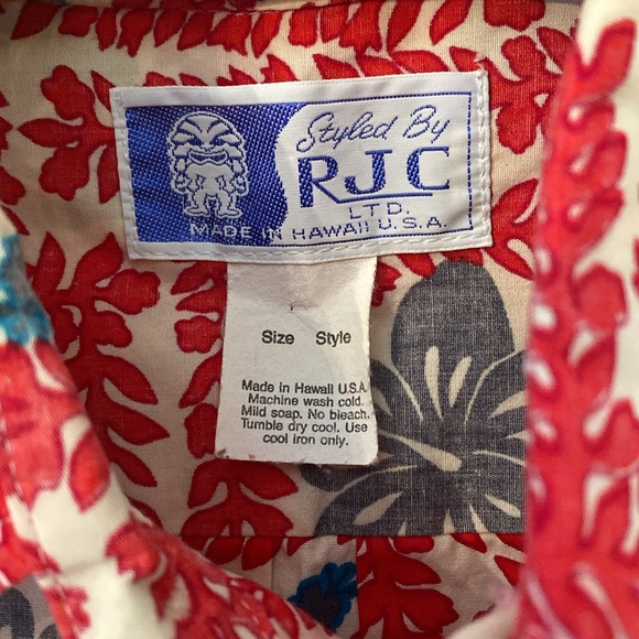 Vintage RJC Ltd. Floral Button Shirt Made in Hawaii USA - Picture 4 of 11